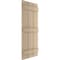 Ekena Millwork Rustic Three Board Joined Board-n-Batten Knotty Pine Faux Wood Shutters, 16 1/2W x 82H, PR SHUBJS16X82KPPR - alternate 14
